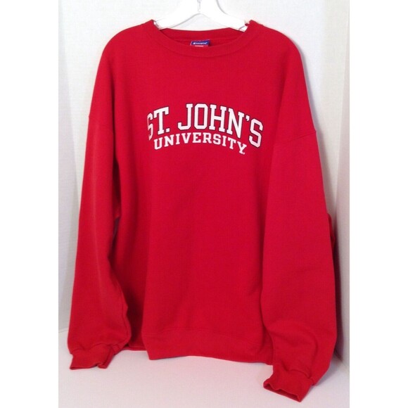 Vtg St Johns University Sweatshirt Mn 2XL Red Crewneck Oversized Grunge 90s Y2K - Picture 2 of 11